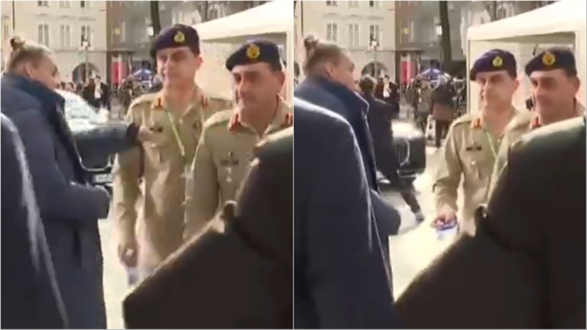 सिक्योरिटी ने आसिम मुनीर को कॉन्फ्रेंस में जाने से रोक दिया (Photo: Screengrab/X)