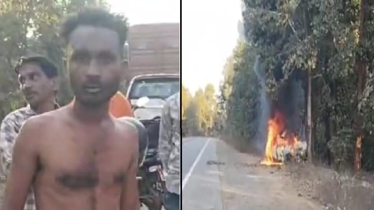 चलती कार की खिड़की से कूदा ड्राइवर (Photo: itg)