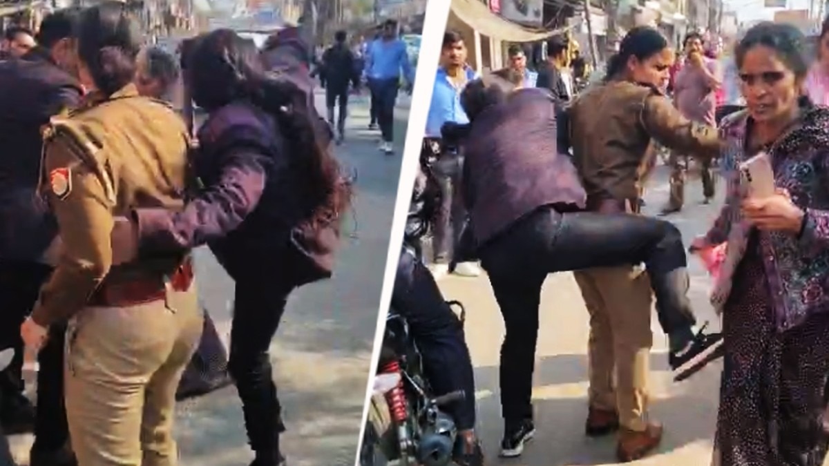 Fight breaks out between female lawyer and victim during crime scene inspection in Hapur, video goes viral