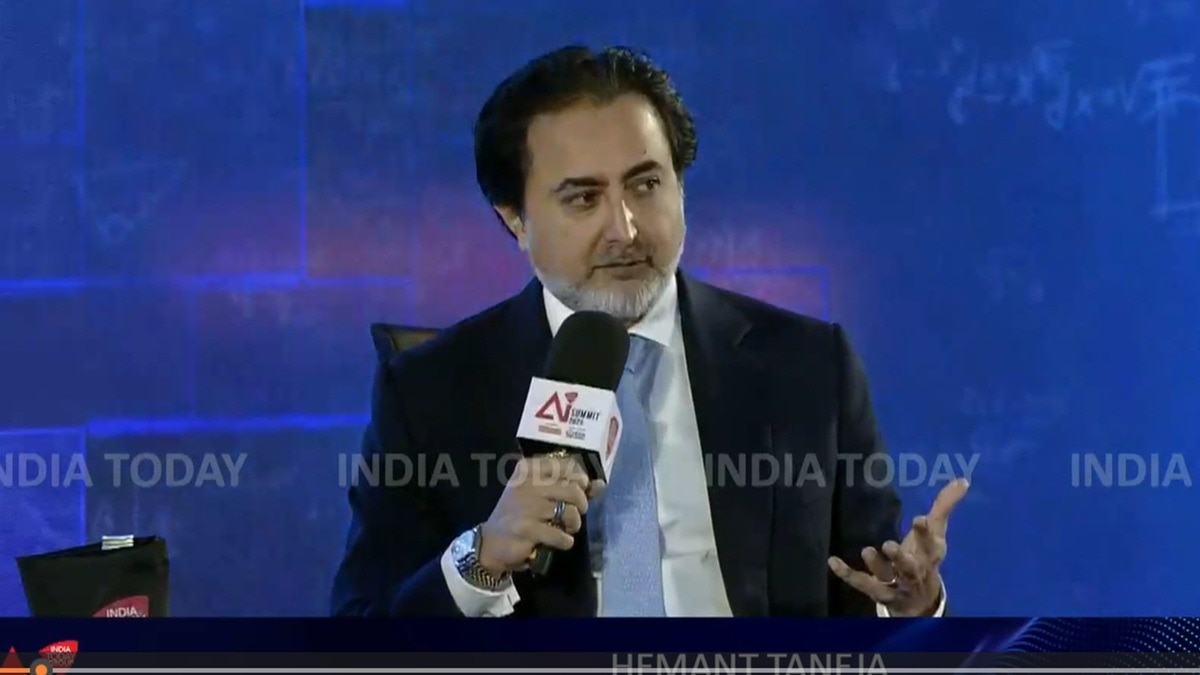 India Today AI Summit 2026 में General Catalyst के CEO हेमंत तनेजा ने AI पर बातचीत की है. (Photo: Screengrab YouTube/ ITG)