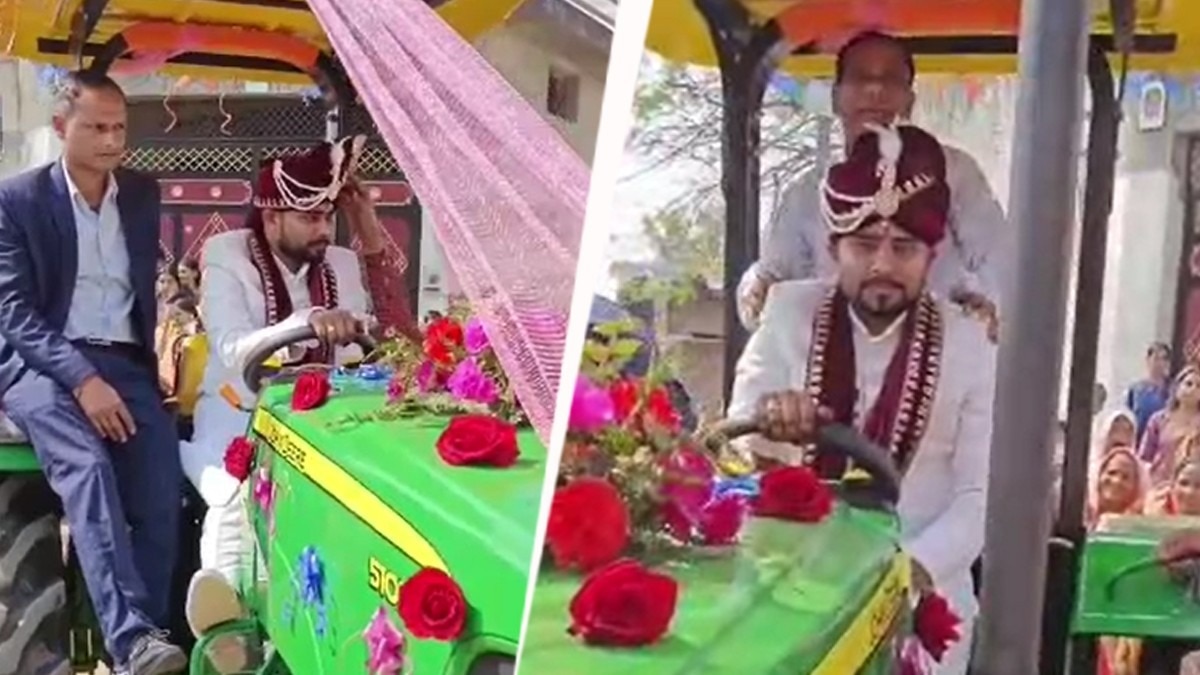 Unique wedding procession 