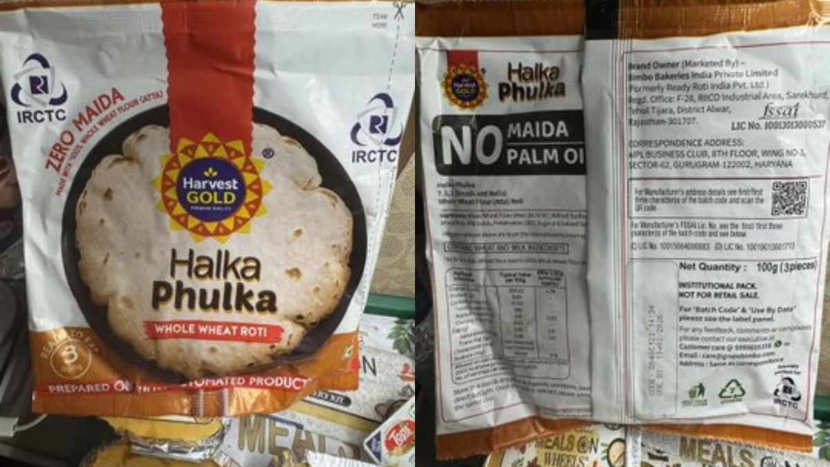  वंदे भारत ट्रेन में प्लास्टिक पैकेट में माइक्रोवेव खाना परोसने पर विवाद हो गया. (Photo: x/ @bansalavani)