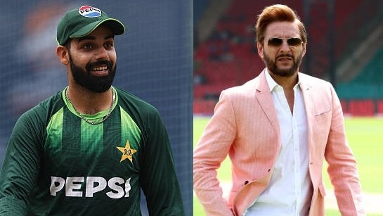 Shadab Khan and Shahid Afridi