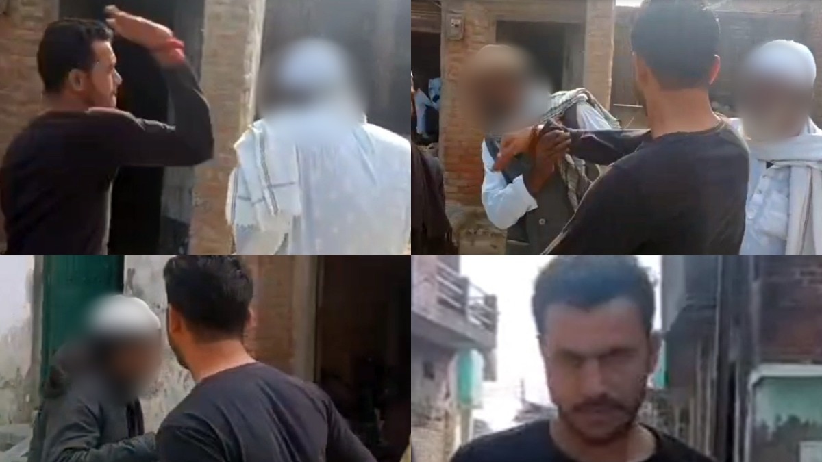 A man beat three people