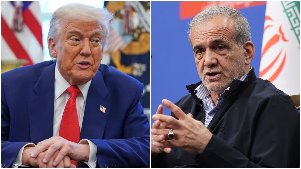 US President Donald Trump and Iranian President Masoud Pezeshkian