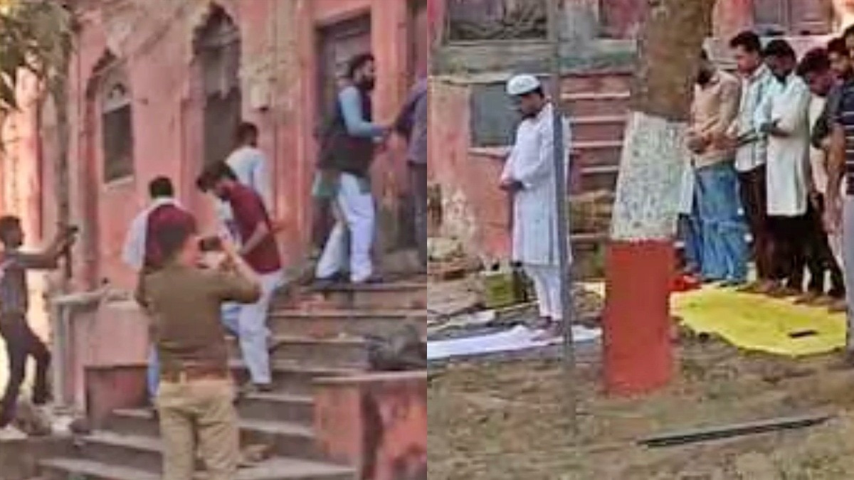 लखनऊ यूनिवर्सिटी नमाज विवाद में एक्शन (Photo- Screengrab)