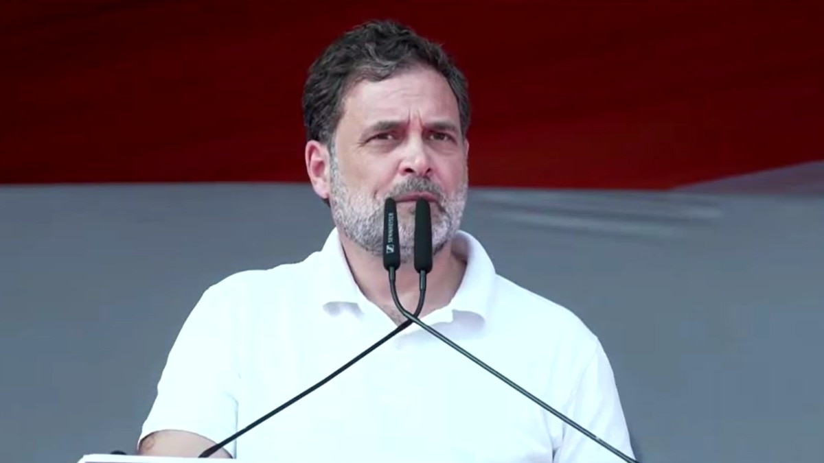 कांग्रेस सांसद और लोकसभा में नेता प्रतिपक्ष राहुल गांधी ने भोपाल में किसान महापंचायत को संबोधित किया.. (Photo: X/@INC)