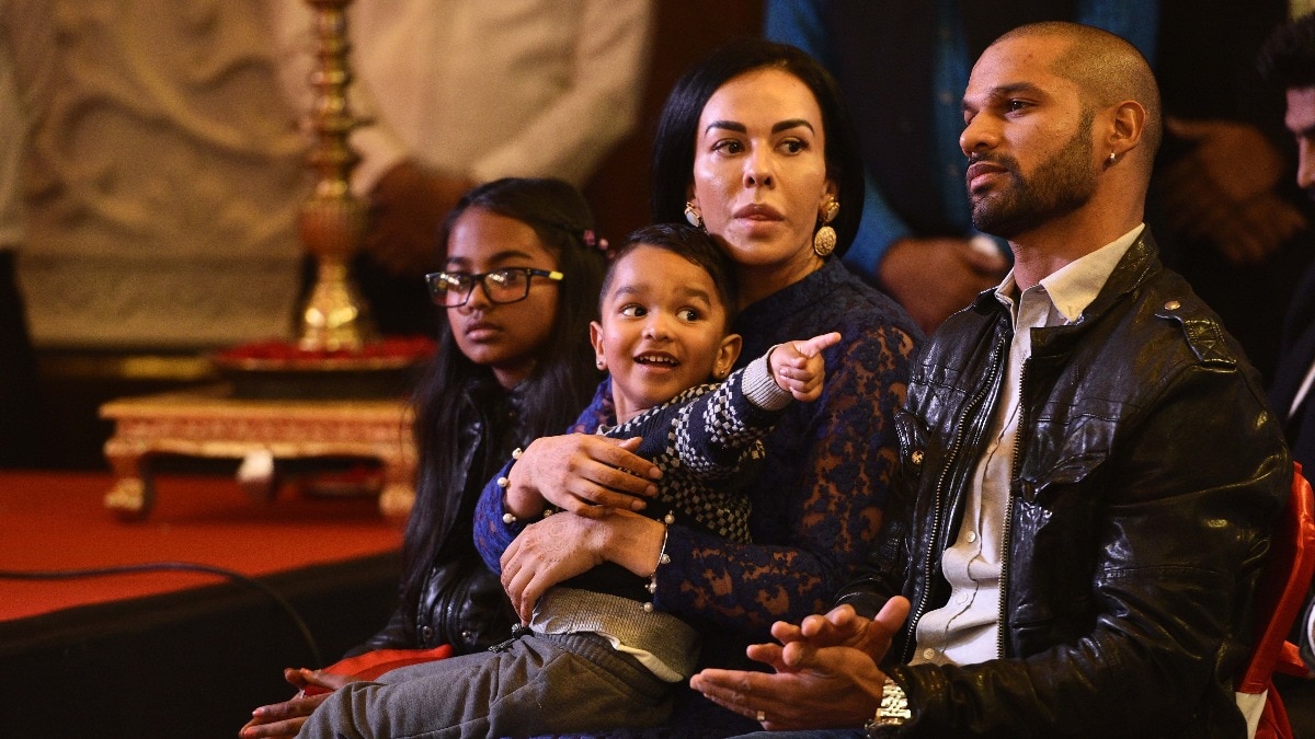 शिखर धवन और एक्स वाइफ आयशा मुखर्जी. (Courtesy Getty)