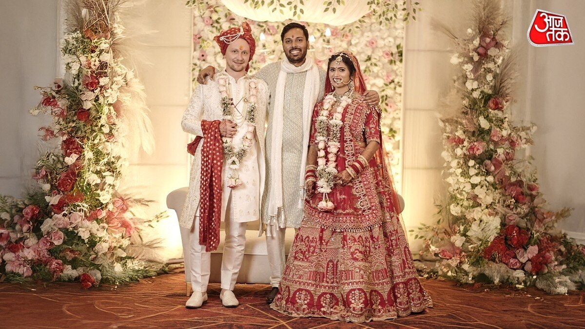 barabanki Germany baraat hindu ritual wedding viral video