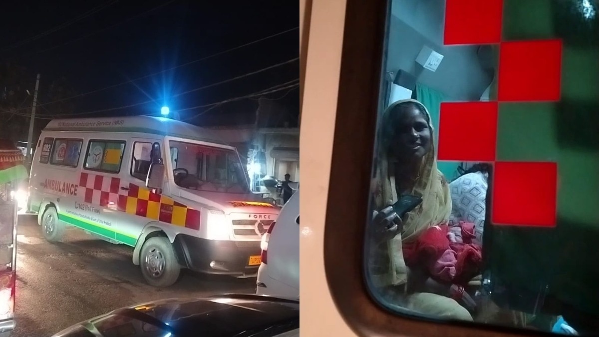 एम्बुलेंस में ही गूंजी किलकारी.(Photo: Akhilesh Kumar/ITG)