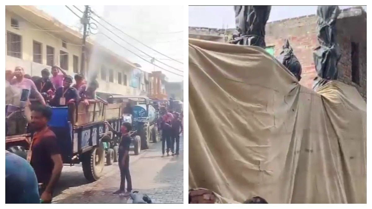 धामपुर में सबसे बड़ा जुलूस, भारी पुलिस बल तैनात (Photo: Screengrab)