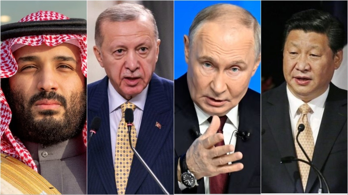 MBS, Recep Tayyip Erdogan, Vladimir Putin, Xi jinping,
