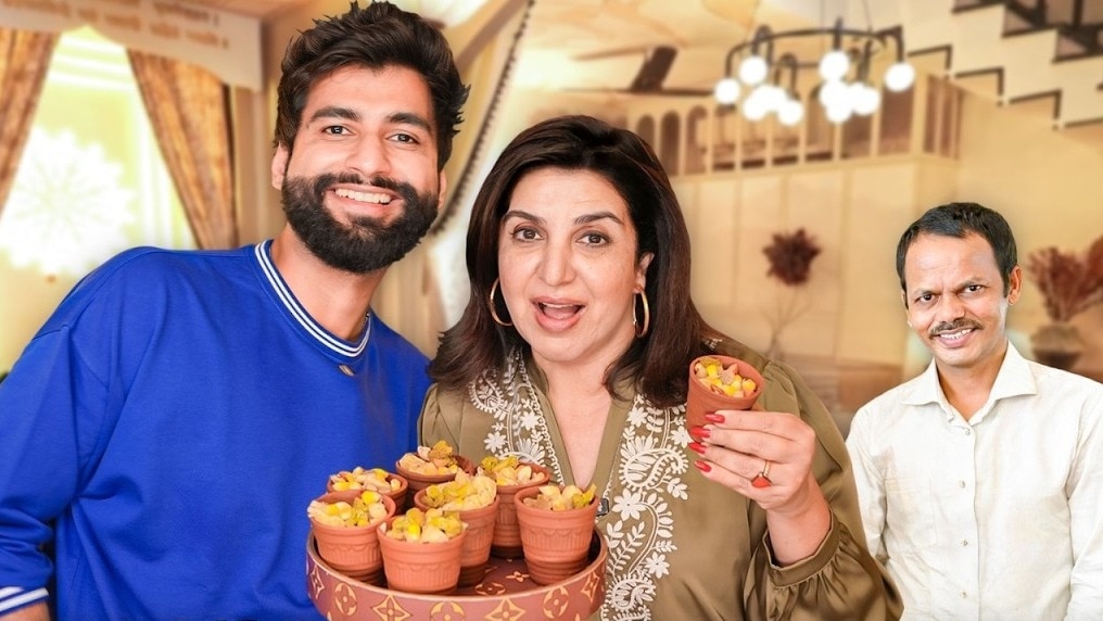 Comedian Harsh Gujral with Farah Khan