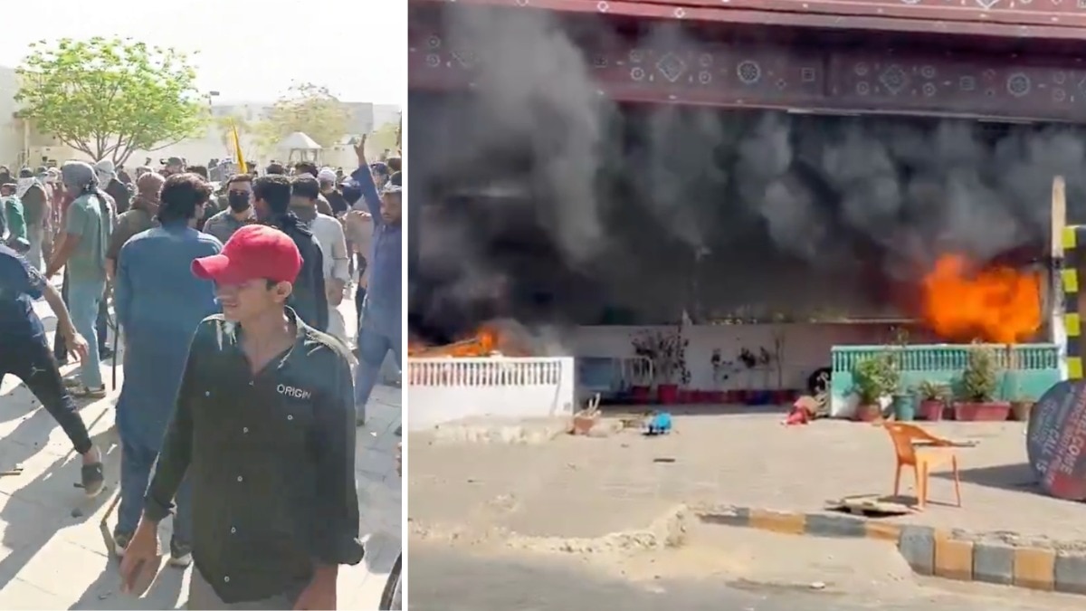 ईरान के सुप्रीम लीडर खामेनेई की मौत की खबर के बाद कराची में बेकाबू हुए हालात (Photo: X)