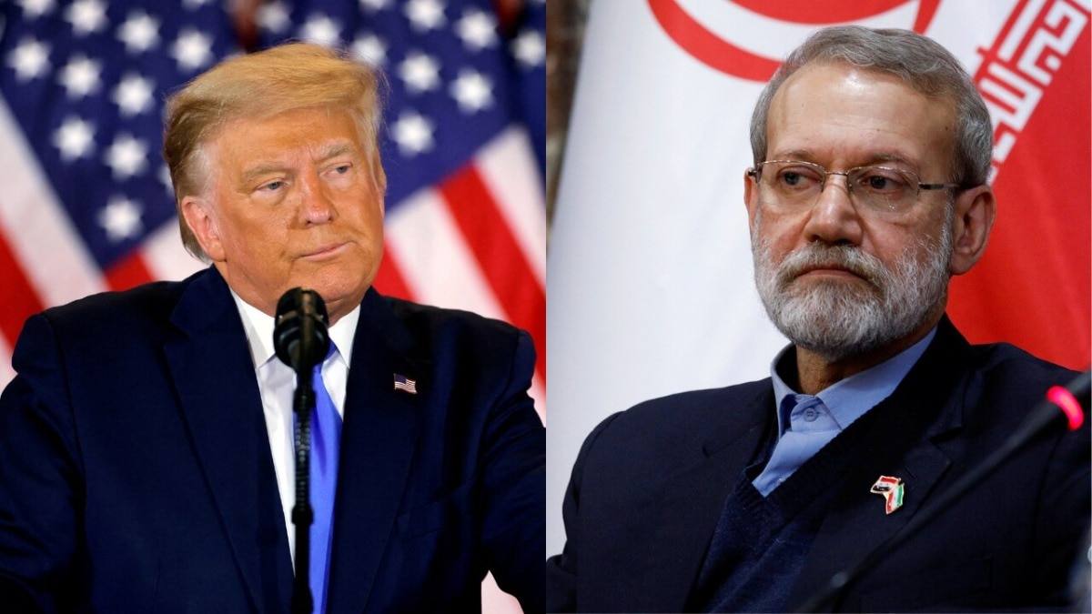 Ali Larijani blames Donald Trump.