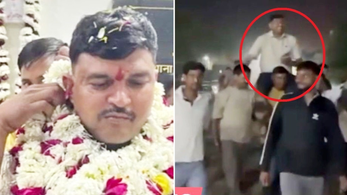 हिस्ट्रीशीटर के साथ बर्थडे पर किया 'कंधे वाला डांस'.(Photo:Screengrab)