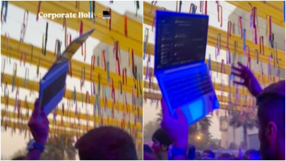 gurugram holi celebration video viral