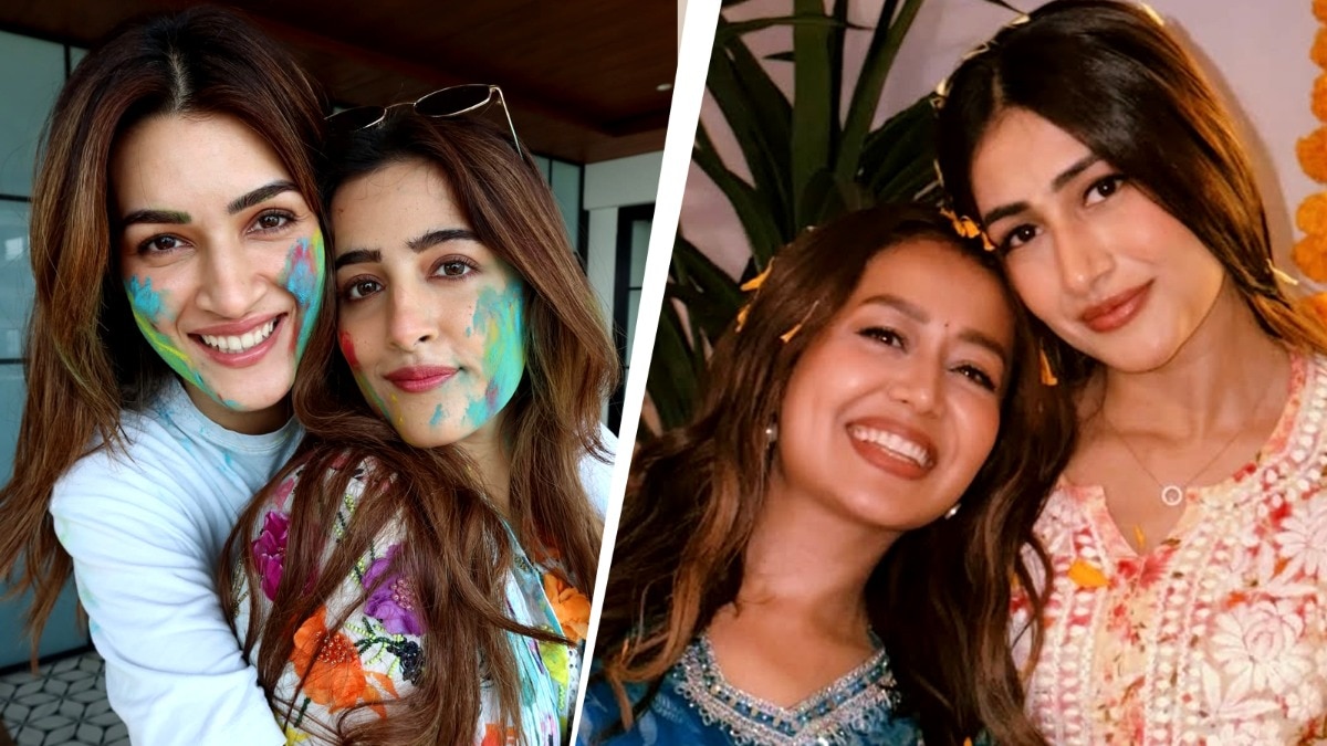 बॉलीवुड में होली का जश्न (Photo: Instagram @dhanashree9, @kritisanon)