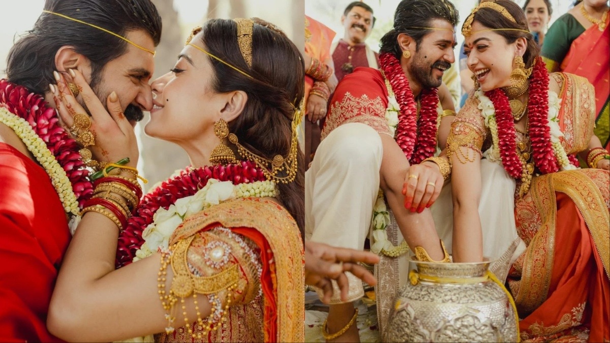 न शेरवानी, न कोई बनावटी ट्रेंड: रश्मिका-विजय ने तोड़ा बॉलीवुड शादियों का पुराना तरीका, परंपरा को बनाया सबसे बड़ा फैशन! (Photo- Instagram@/Rashmika Mandanna)
