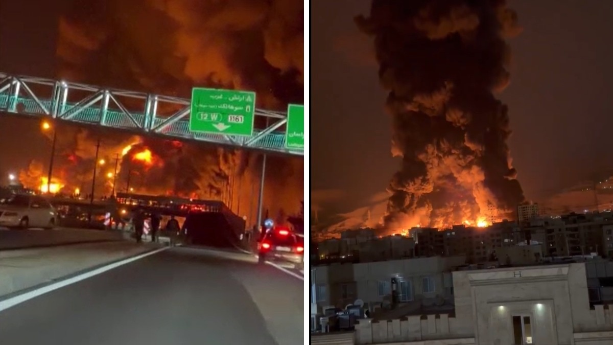 Tehran Oil Depot attacked by US israel