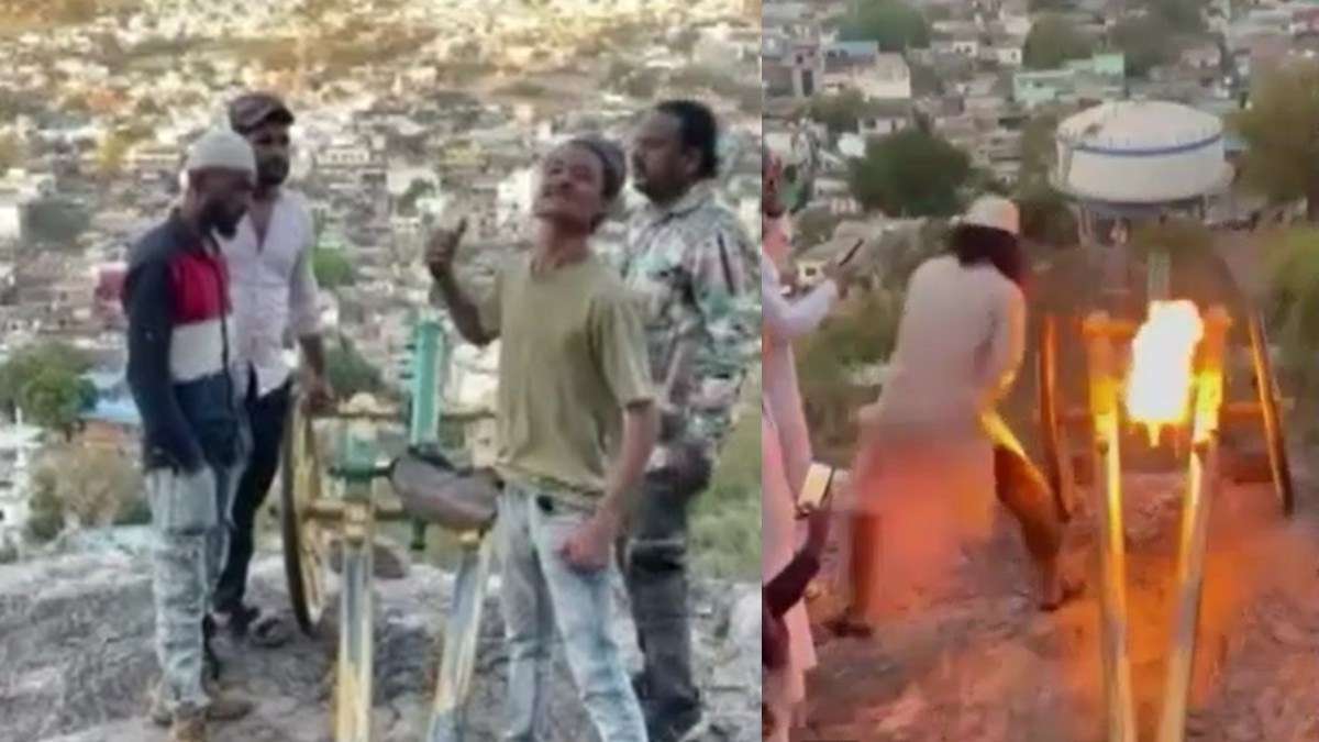 रायसेन किला तोप फायरिंग वीडियो