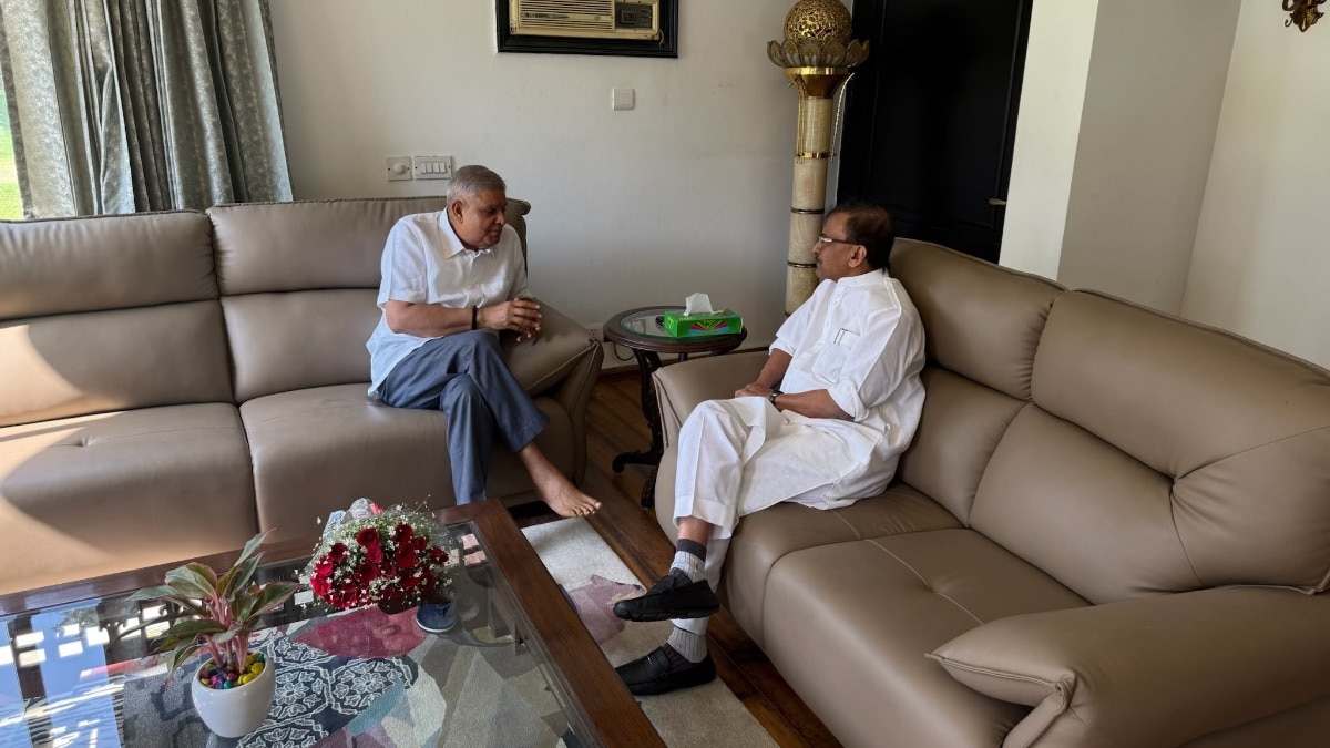Shiv Sena (UBT) Leader and Rajya Sabha MP Sanjay Raut meets Ex Vice President of India Jagdeep Dhankhar