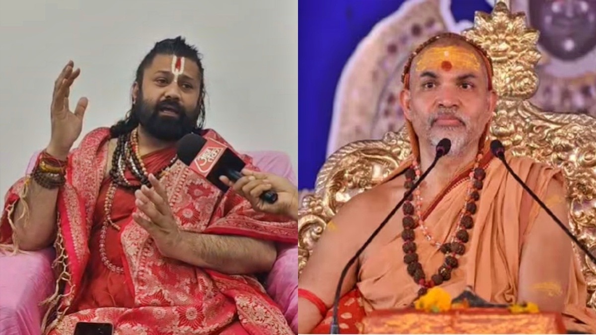 Swami Avimukteshwarananda and Ashutosh Brahmachari (Photo- Screengrab)