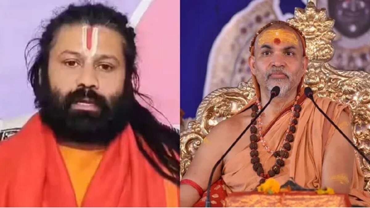 आशुतोष ब्रह्मचारी और स्‍वामी अव‍िमुक्‍तेश्‍वरानंद. Photo ITG