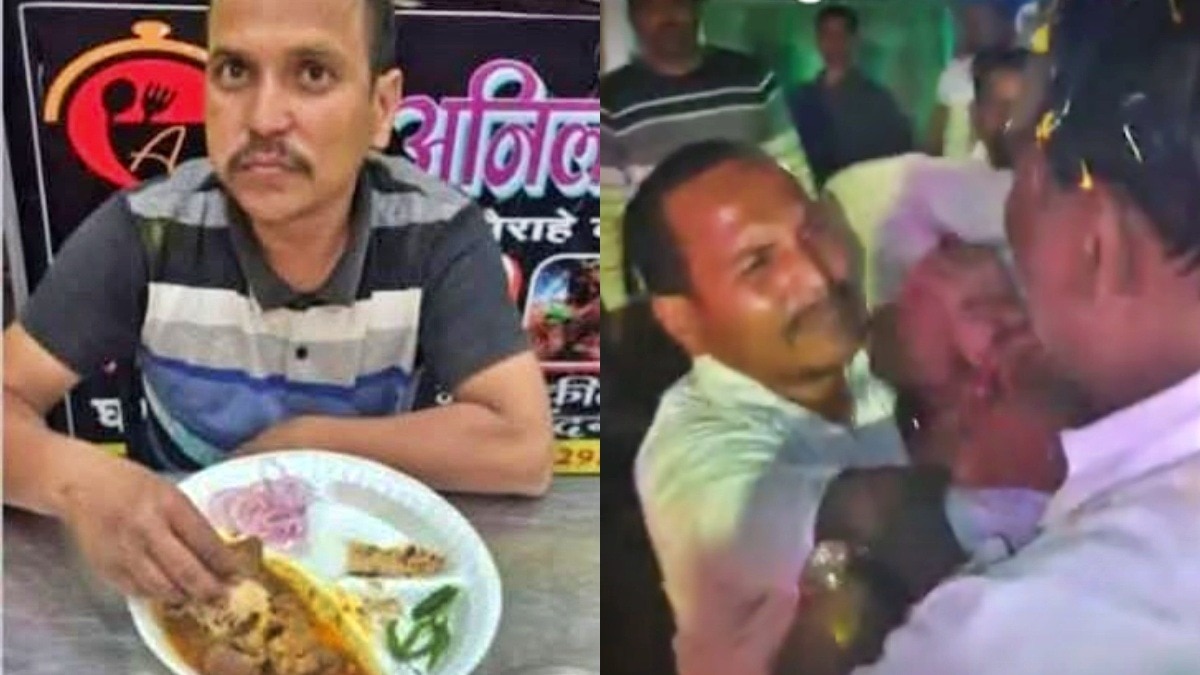 Mahant beaten up in Kanpur (Photo- Screengrab)