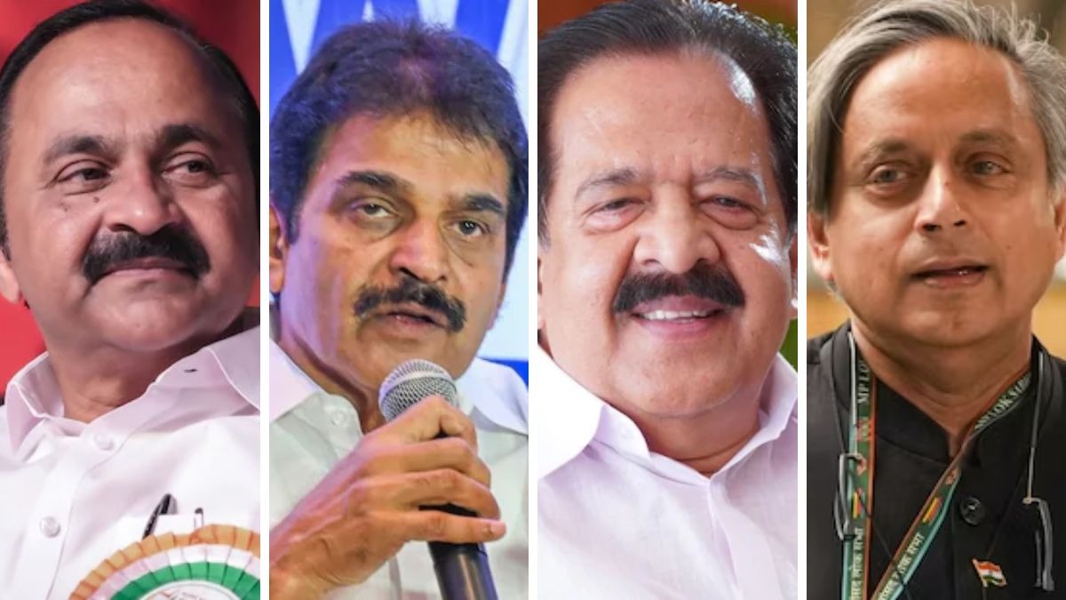 vd sateeshan kc venugopal ramesh chennithala shashi tharoor