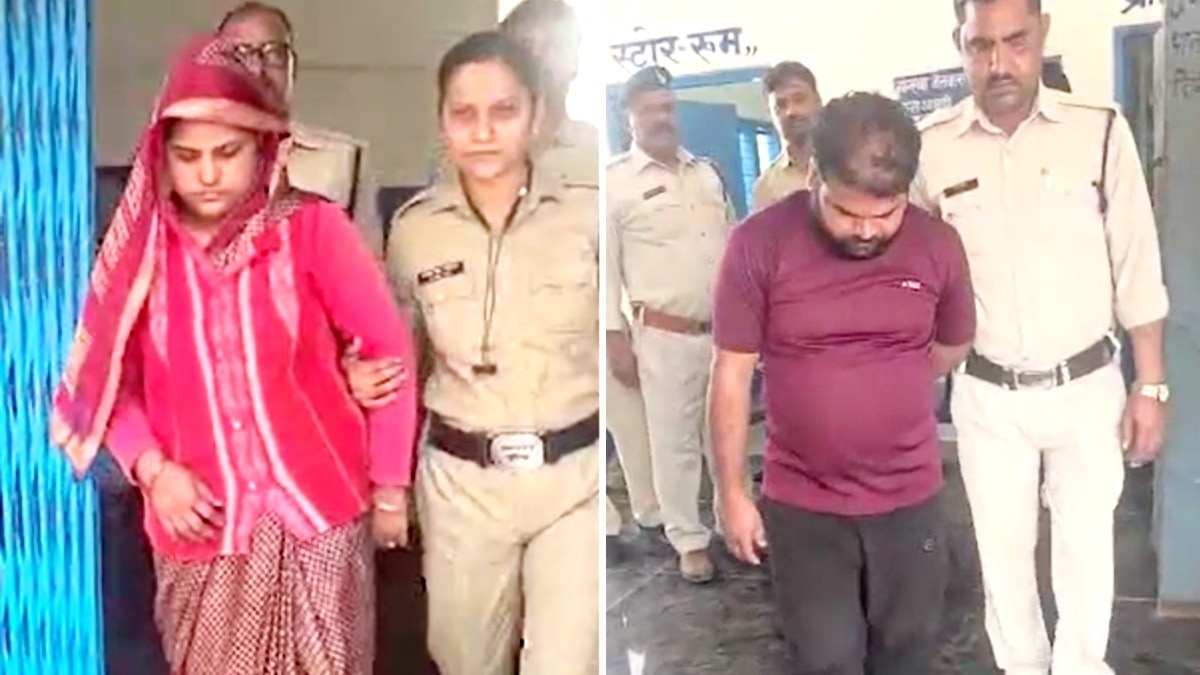 महिला ने प्रेमी के साथ पति का सिर पत्थर से कुचला.(Photo:Screengrab)