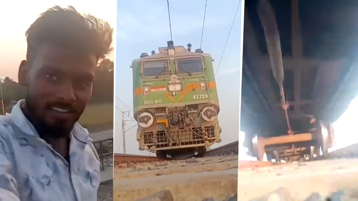 Risking life for reel Video made while lying under the train