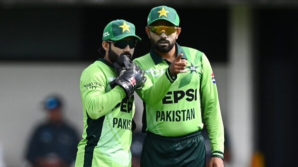 Mohammad Rizwan and Babar Azam of Pakistan