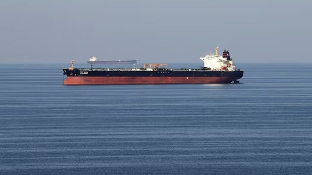 Oil tanker in Strait of Hormuz.
