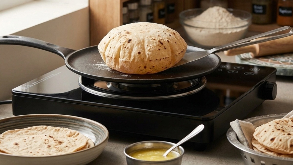 how to make soft and fluffy roti on induction