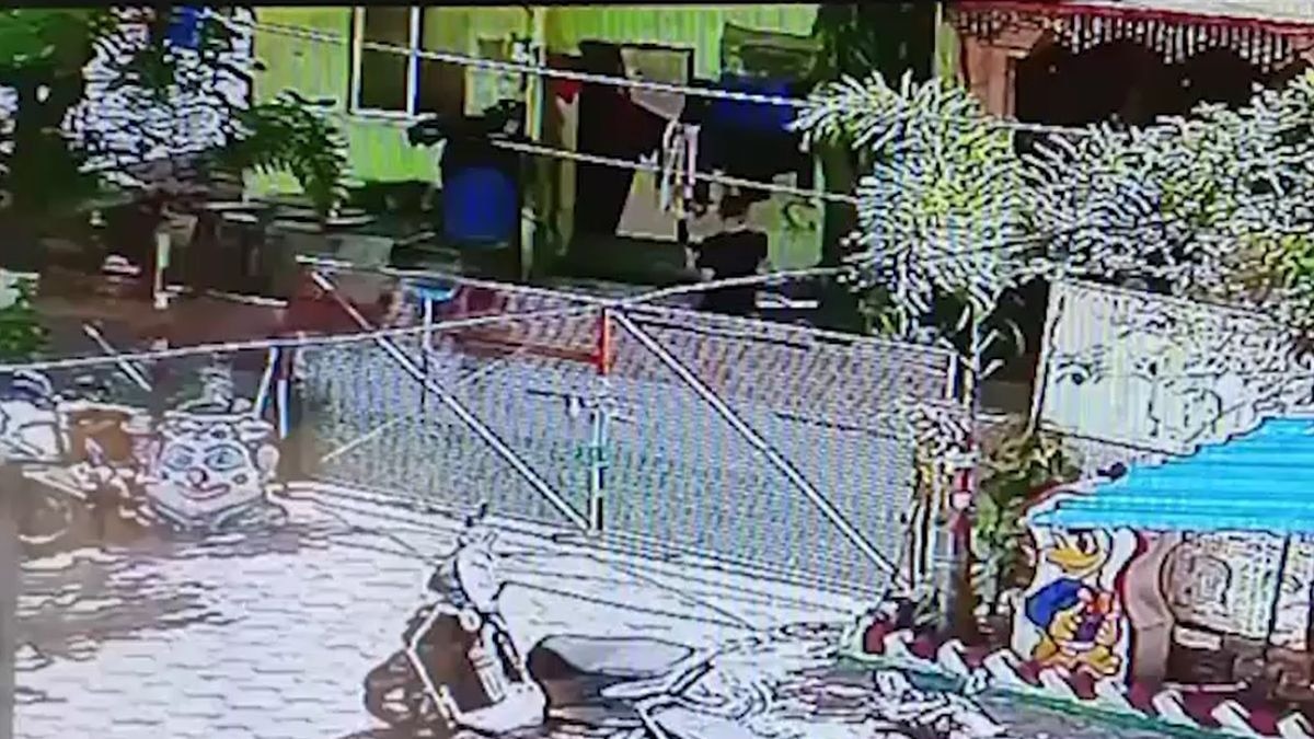 अंडरगारमेंट्स चोरी की घटना सीसीटीवी में कैद. (Photo: Screengrab)