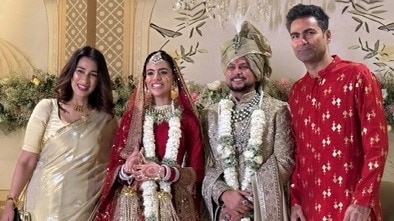 कुलदीप यादव और वंशिका शादी के बंधन में बंधे (Photo: instagram/@mohammadkaif87)