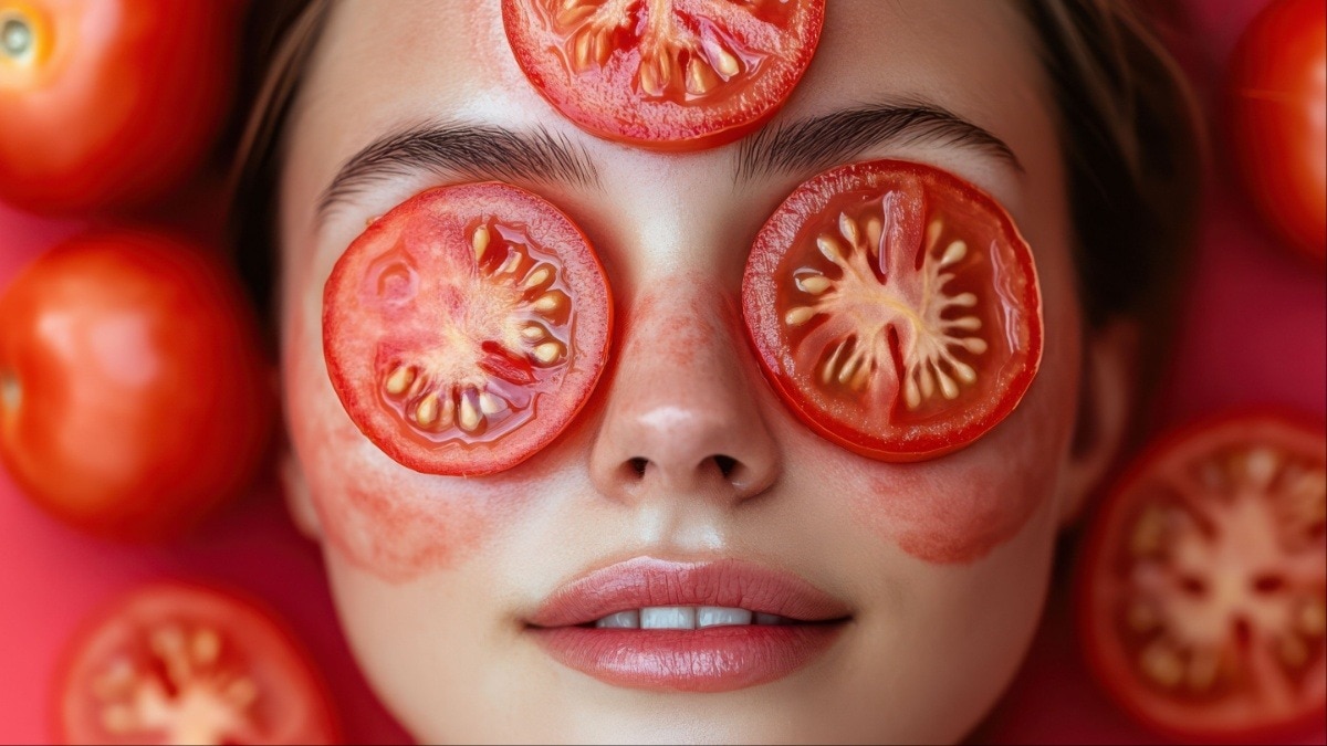 पार्लर जैसा निखार अब घर पर! टमाटर और एलोवेरा से बनाएं ये फेस मास्क, शीशे जैसा चमकेगा चेहरा (Photo- Adobe stock)