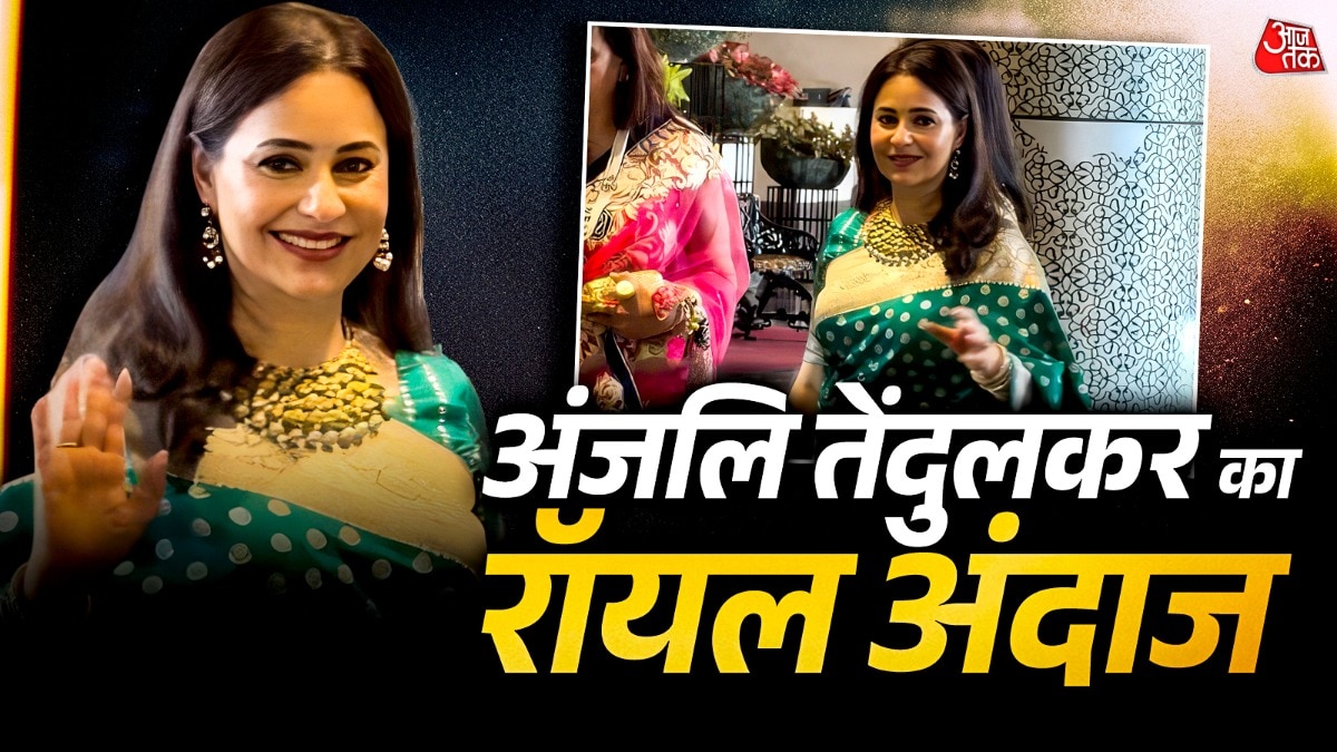 anjali tendulkar saree look