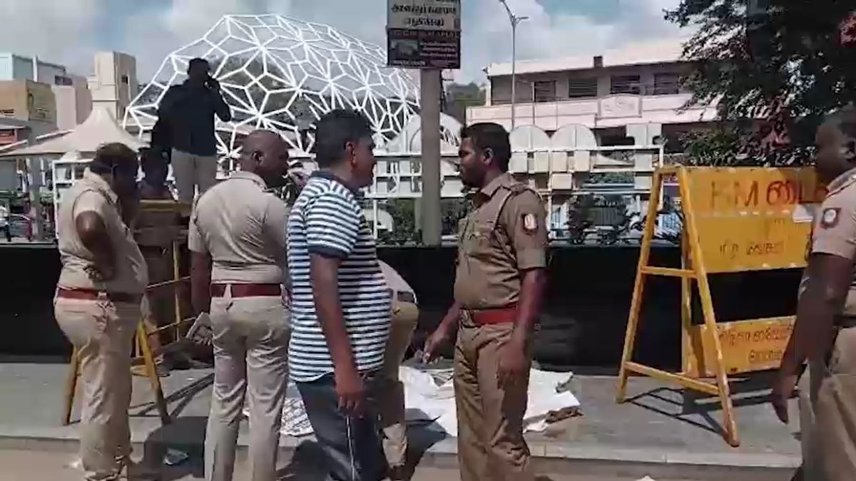वारदात की जांच में जुटी पुलिस. (Photo: Screengrab)