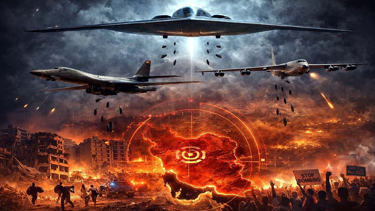 अमेरिका तीन बॉम्बर्स - बी1 लैंसर, बी2 और बी52 ईरान में कहर बरपा रहे हैं. (Photo: ITG)