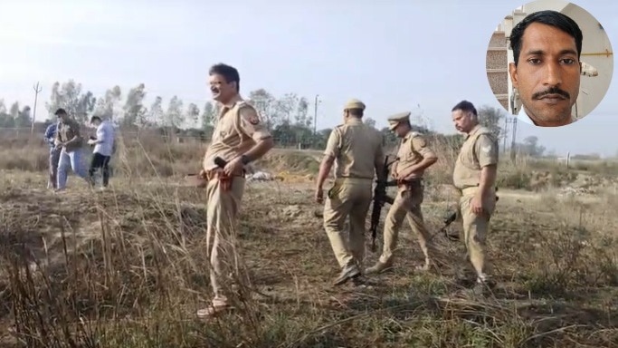 बरेली पुलिस ने हत्यारोपी को एनकाउंटर में मार गिराया (Photo- Screengrab)