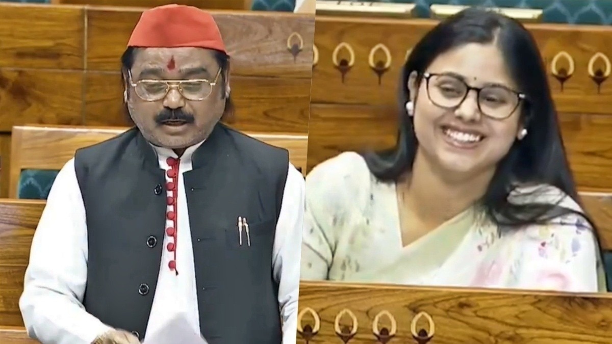 SP MPs Chhotelal and Priya Saroj in the Lok Sabha (Photo: Screengrab)