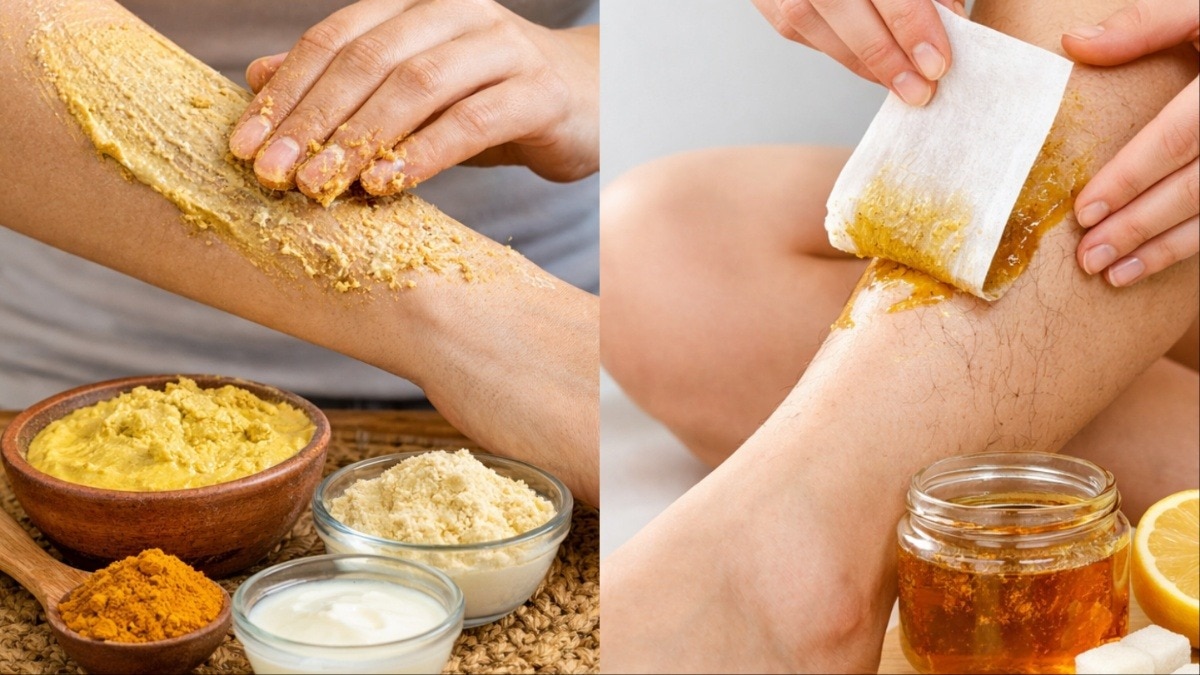 बिना वैक्सिंग और शेविंग के कैसे हटाएं हाथ-पैरों के बाल? (Photo- ITG)