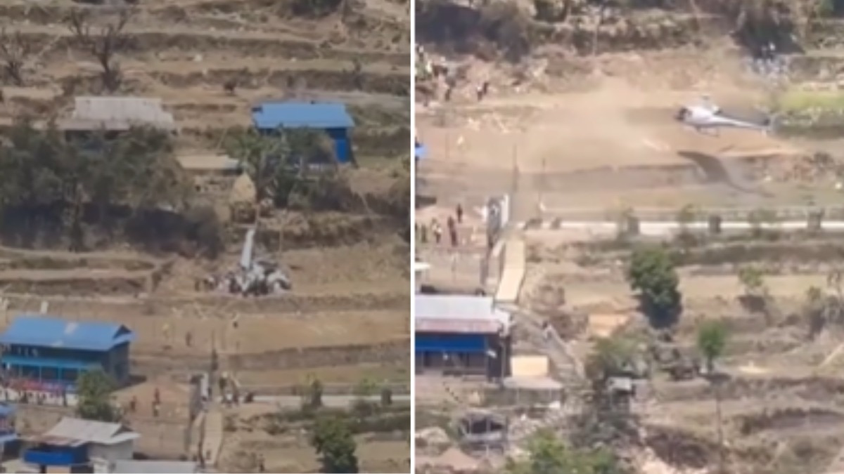 नेपाल के खोटांग में दुर्घटनाग्रस्त हुआ हेलीकॉप्टर (Photo: ITG)