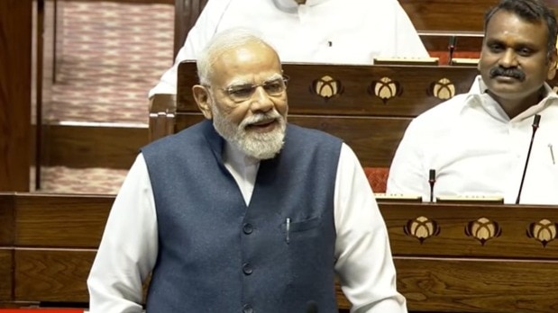 पीएम मोदी ने की डिप्टी चेयरमैन हरिवंश की तारीफ (Photo: Screengrab)