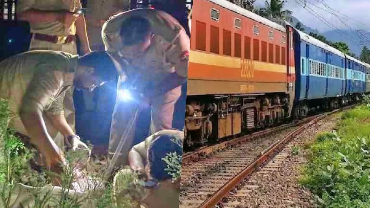 कानपुर में रेलवे ट्रैक के पास मिला जलता सिलेंडर (Photo- Screengrab) 