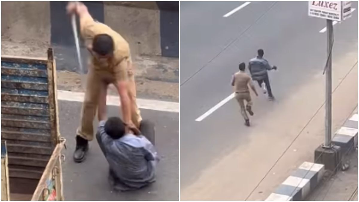 पुलिस की कार पर पत्थर फेंकने वाले शख्स को पुलिस ने पकड़ लिया है. (Photo: Instagram/ @lj.in1tx)