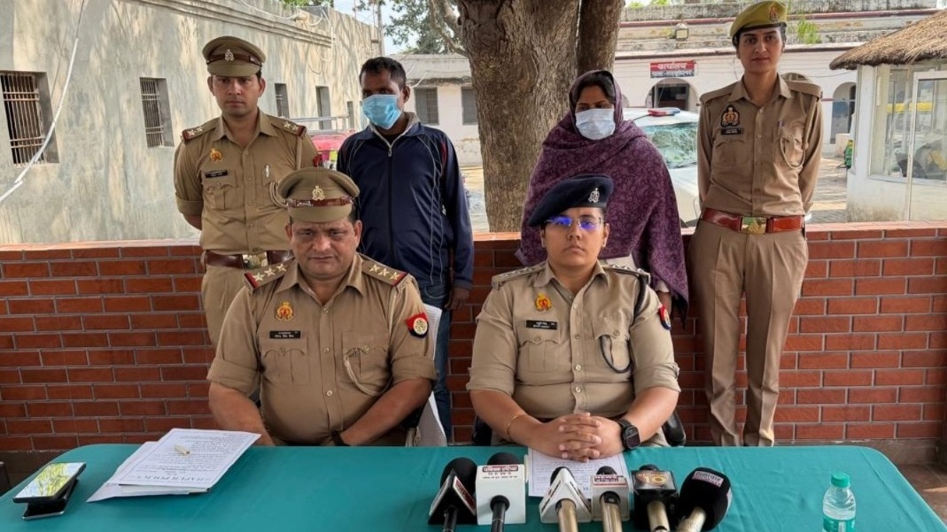 पति की हत्या की आरोपी पत्नी और उसका प्रेमी. (Photo: Devendra Kumar Sharma )