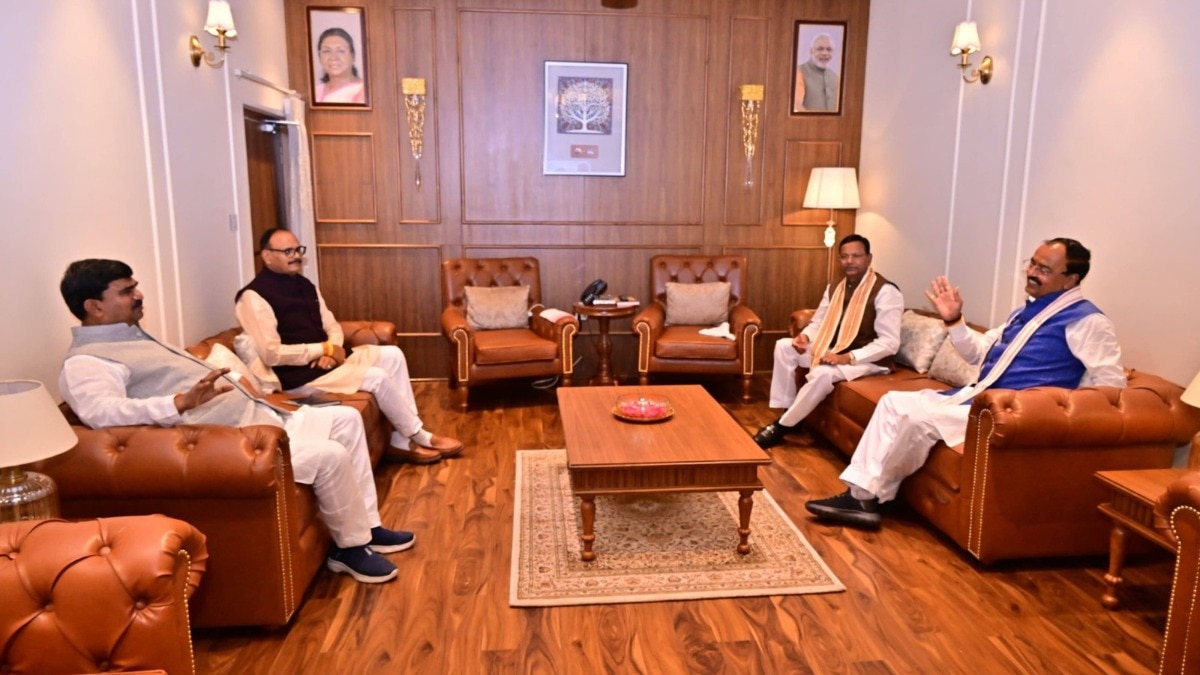 BJP's Core Committee Meeting at Dy CM Brajesh Pathak Residence 